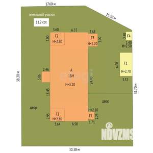 Дом 197м&sup2;, 1-этажный, участок 11 сот.  