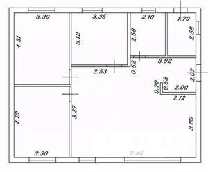 Дом 95м&sup2;, 1-этажный, участок 5 сот.  
