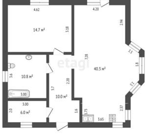 Дом 81м&sup2;, 1-этажный, участок 5 сот.  