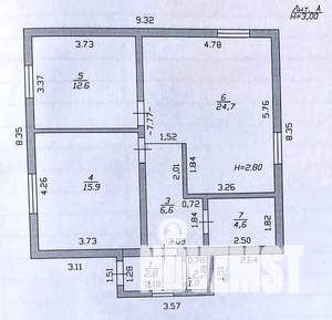 Дом 73м², 1-этажный, участок 5 сот.  