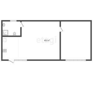 Дом 48м&sup2;, 1-этажный, участок 6 сот.  