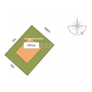 Дом 88м², 1-этажный, участок 5 сот.  