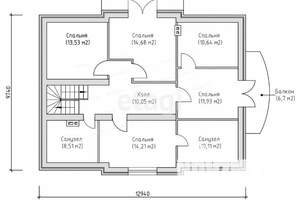 Дом 210м&sup2;, 3-этажный, участок 3 сот.  