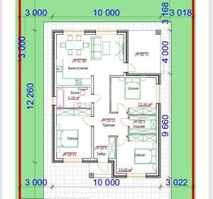 Дом 95м², 1-этажный, участок 10 сот.  