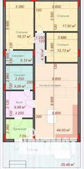 Дом 128м², 1-этажный, участок 5 сот.  