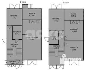 Дом 150м², 2-этажный, участок 4 сот.  