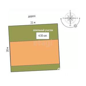 Таунхаус 129м², 2-этажный, участок 1 сот.  