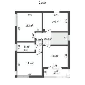 Дом 184м&sup2;, 2-этажный, участок 6 сот.  