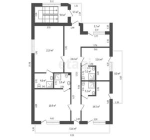 Дом 342м², 3-этажный, участок 8 сот.  