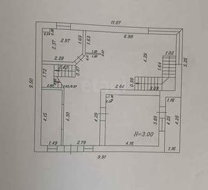 Дом 194м², 3-этажный, участок 6 сот.  