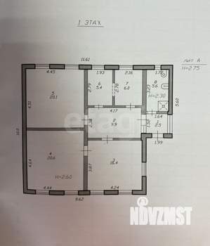 Дом 87м&sup2;, 1-этажный, участок 6 сот.  