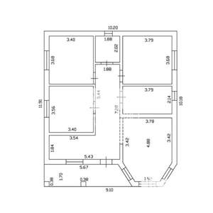 Дом 105м&sup2;, 2-этажный, участок 6 сот.  
