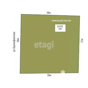 Дом 60м&sup2;, 1-этажный, участок 14 сот.  