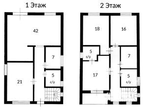 Дом 189м², 2-этажный, участок 4 сот.  