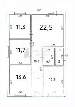 Дом 110м², 1-этажный, участок 5 сот.  