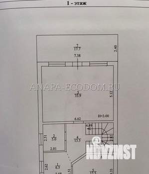 Дом 170м², 1-этажный, участок 4 сот.  