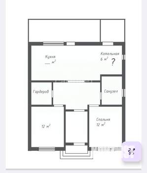 Дом 110м², 1-этажный, участок 6 сот.  