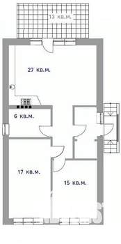 Дом 63м&sup2;, 1-этажный, участок 6 сот.  