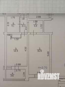 1-к квартира, на длительный срок, 43м2, 5/17 этаж