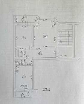 2-к квартира, на длительный срок, 64м2, 5/7 этаж