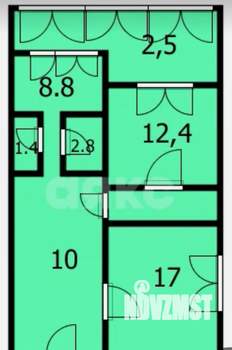 2-к квартира, на длительный срок, 50м2, 4/5 этаж