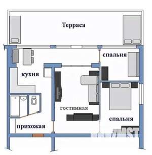 1-к квартира, посуточно, 60м2, 1/1 этаж