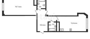 1-к квартира, на длительный срок, 45м2, 4/9 этаж