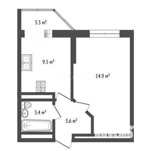 1-к квартира, посуточно, 35м2, 1/13 этаж
