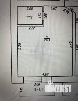 Студия квартира, на длительный срок, 25м2, 2/3 этаж