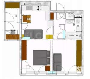 2-к квартира, вторичка, 60м2, 9/9 этаж