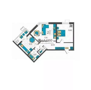 2-к квартира, вторичка, 60м2, 8/9 этаж