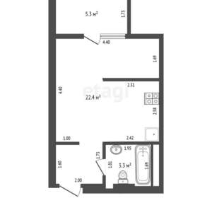 Студия квартира, вторичка, 31м2, 16/16 этаж