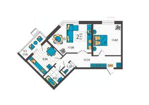 2-к квартира, вторичка, 60м2, 5/9 этаж