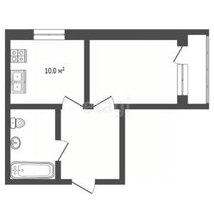 1-к квартира, вторичка, 41м2, 5/6 этаж