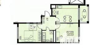 2-к квартира, вторичка, 51м2, 3/5 этаж