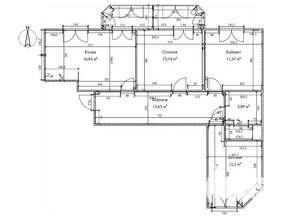 3-к квартира, вторичка, 81м2, 5/16 этаж