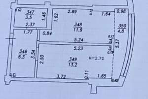 2-к квартира, вторичка, 50м2, 2/9 этаж