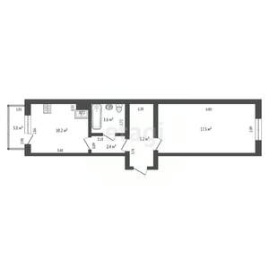 1-к квартира, вторичка, 39м2, 3/4 этаж