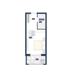 Студия квартира, вторичка, 31м2, 4/9 этаж