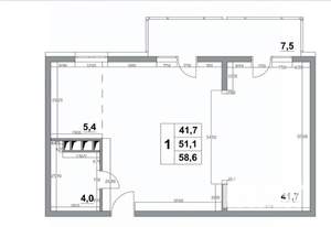 2-к квартира, вторичка, 59м2, 7/8 этаж