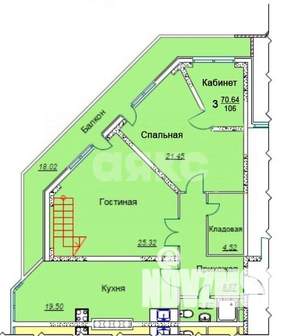 2-к квартира, вторичка, 106м2, 9/11 этаж