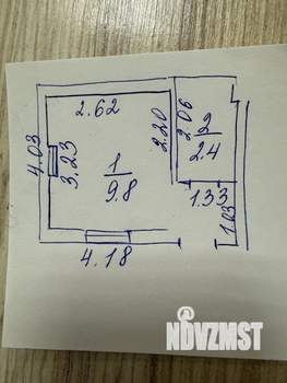 Студия квартира, вторичка, 12м2, 1/2 этаж