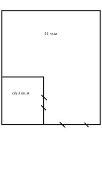 Студия квартира, вторичка, 25м2, -1/21 этаж