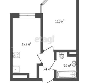 1-к квартира, вторичка, 36м2, 5/15 этаж