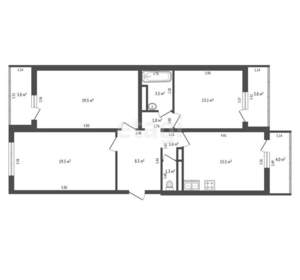 3-к квартира, вторичка, 89м2, 3/16 этаж