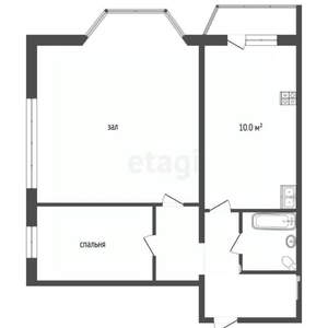 2-к квартира, вторичка, 58м2, 9/9 этаж