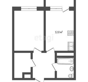 1-к квартира, вторичка, 38м2, 2/16 этаж