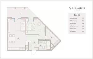 1-к квартира, вторичка, 72м2, 4/10 этаж