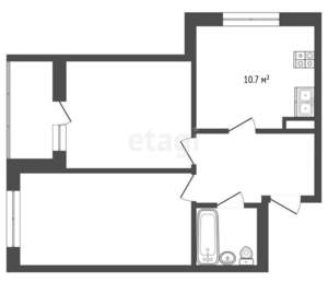 2-к квартира, вторичка, 48м2, 5/17 этаж