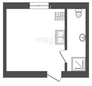 Студия квартира, вторичка, 20м2, 3/3 этаж